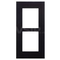 Black Flush Installation Frame for 2 Modules (Requires 9155015)