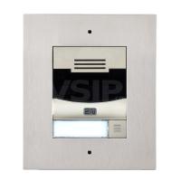 2N IP Solo with Camera Flush Mount - Brushed Nickel (inc frame - requires 9155017)